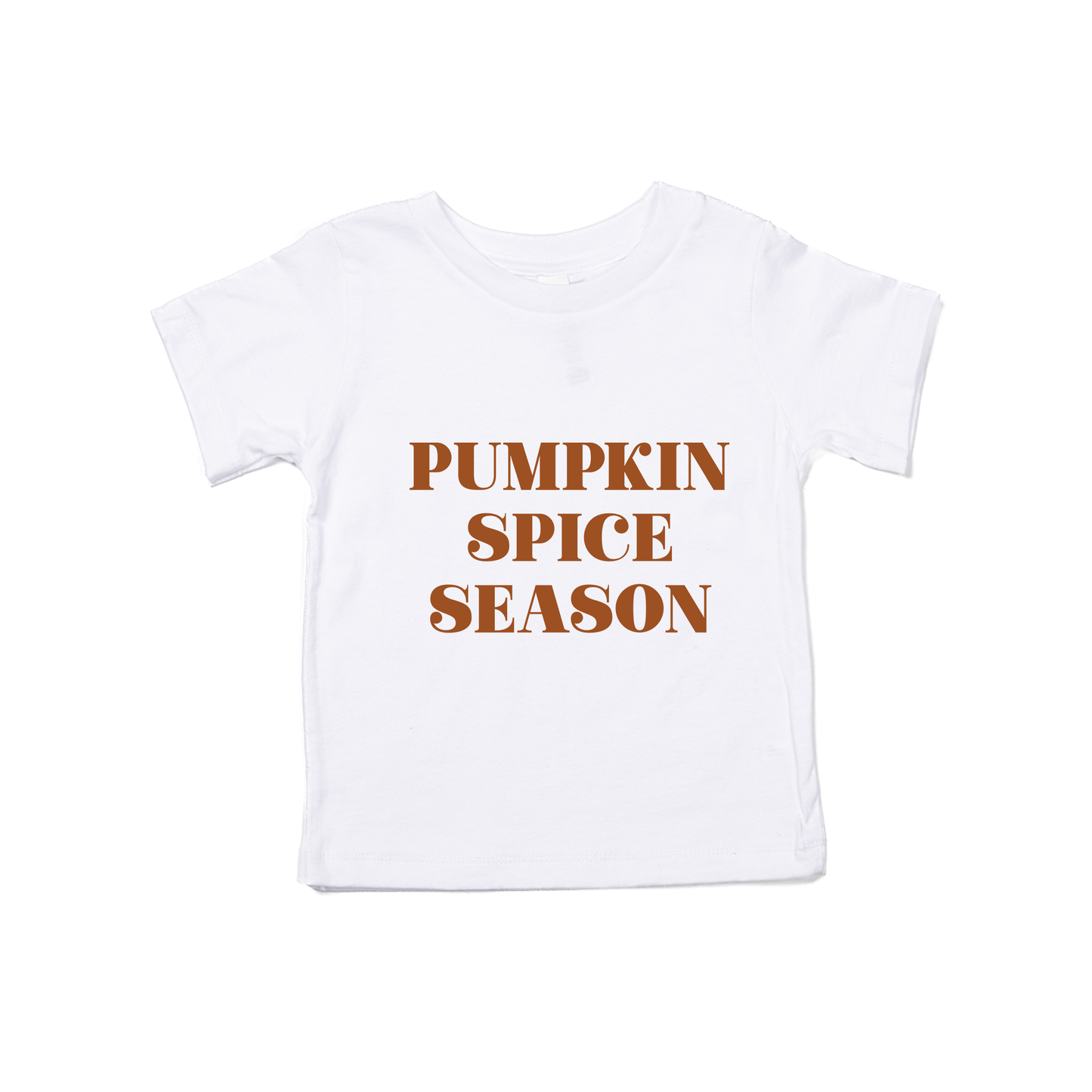 Pumpkin Spice Season (Rust) - Kids Tee (White)