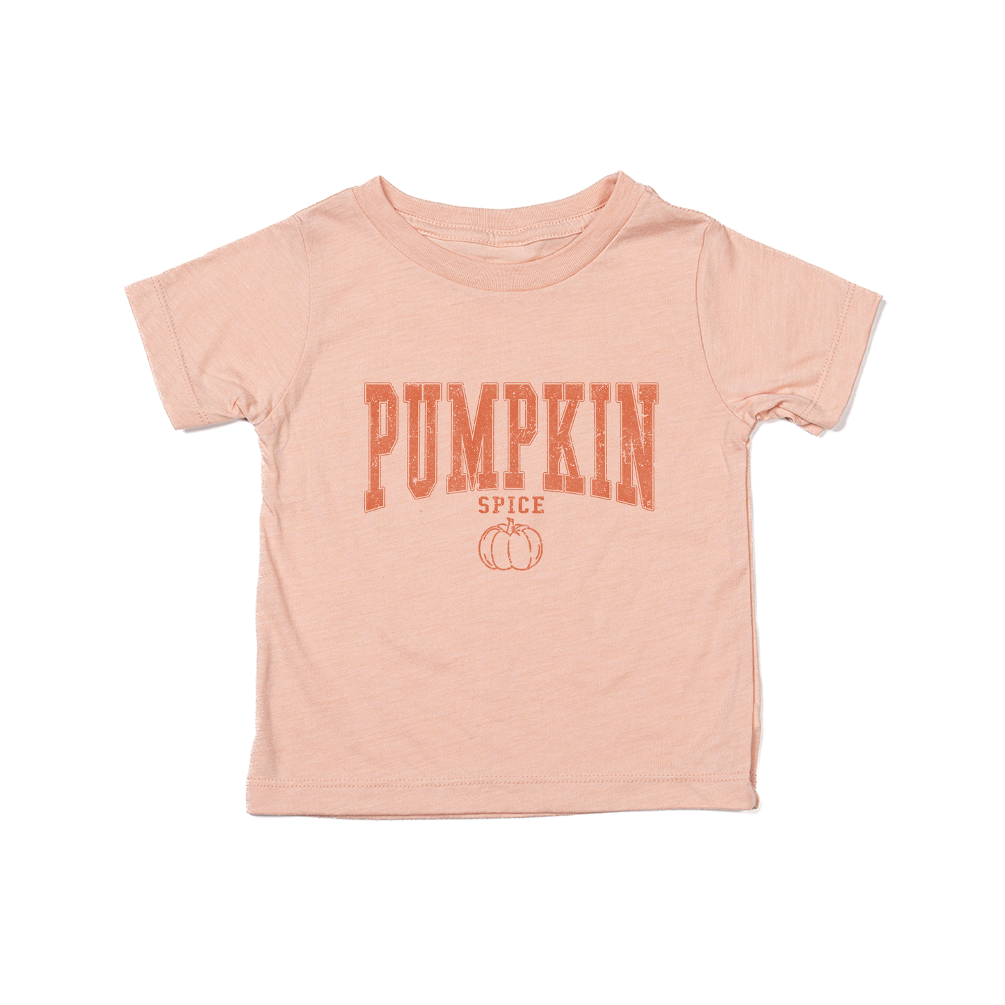 Pumpkin Spice (Varsity) - Kids Tee (Peach)