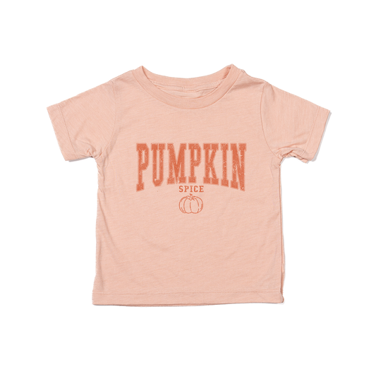 Pumpkin Spice (Varsity) - Kids Tee (Peach)