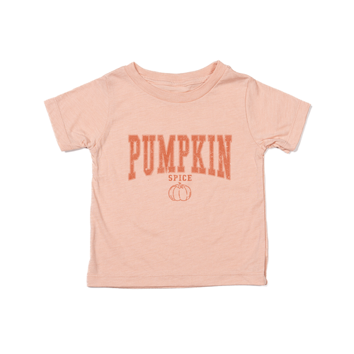 Pumpkin Spice (Varsity) - Kids Tee (Peach)