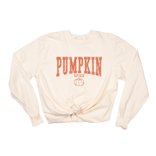 Pumpkin Spice (Varsity) - Tee (Vintage Natural, Long Sleeve)