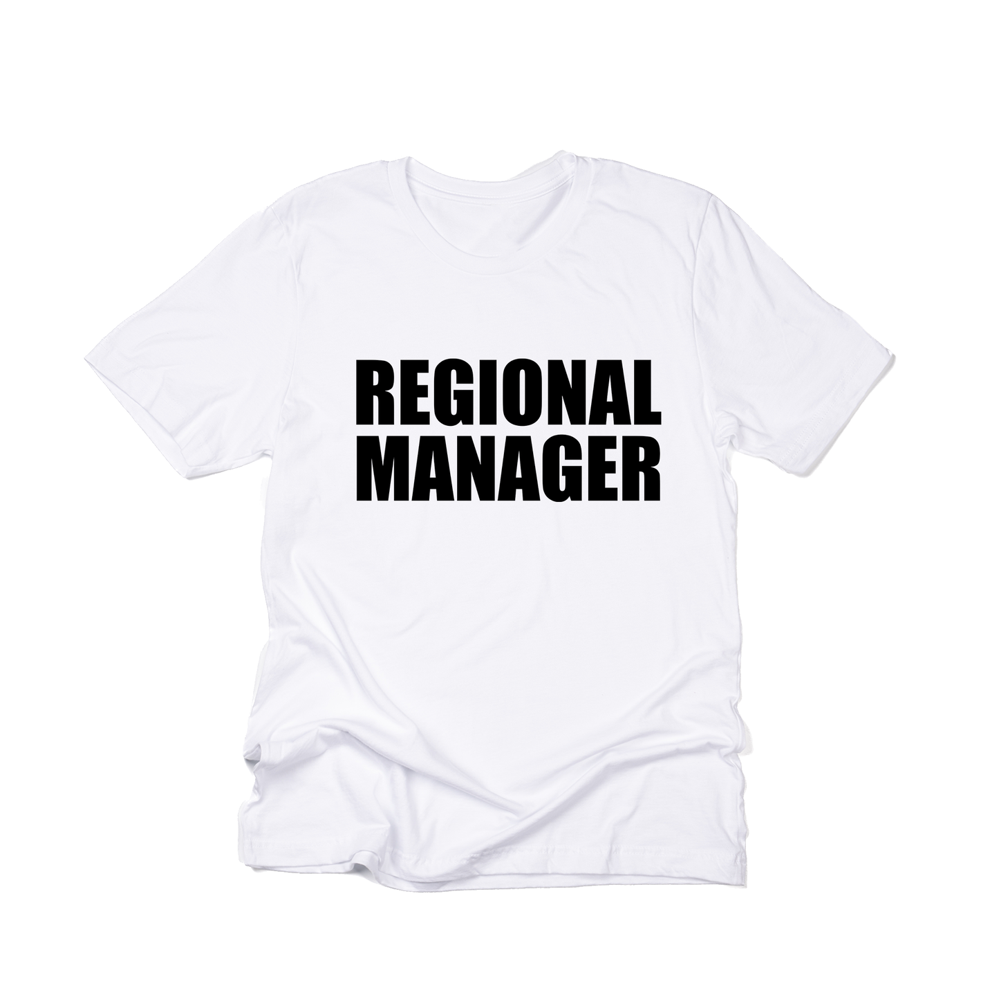 Regional Manager (Across Front, Black) - Tee (White)