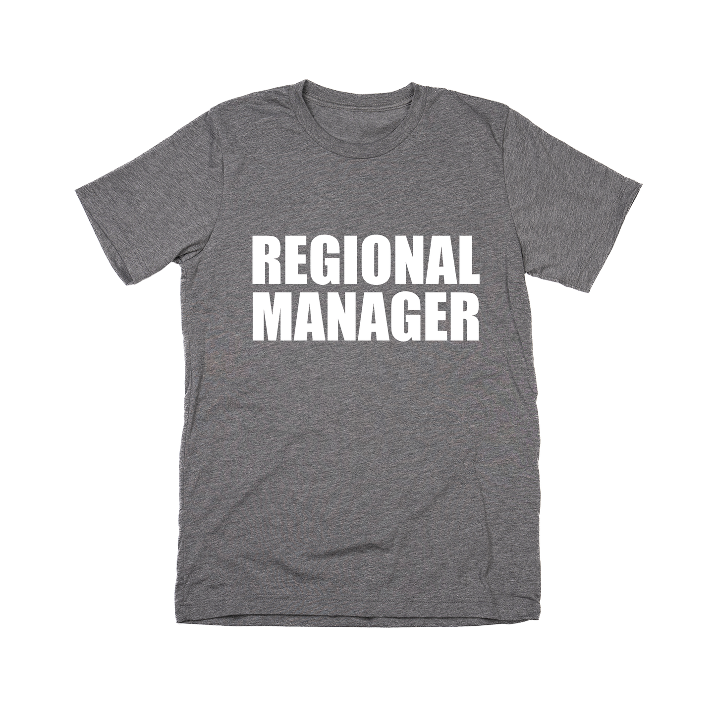 Regional Manager (Across Front, White) - Tee (Gray)