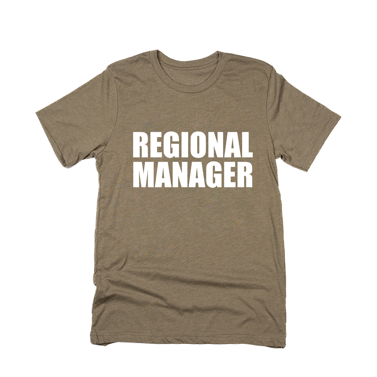 Regional Manager (Across Front, White) - Tee (Olive)