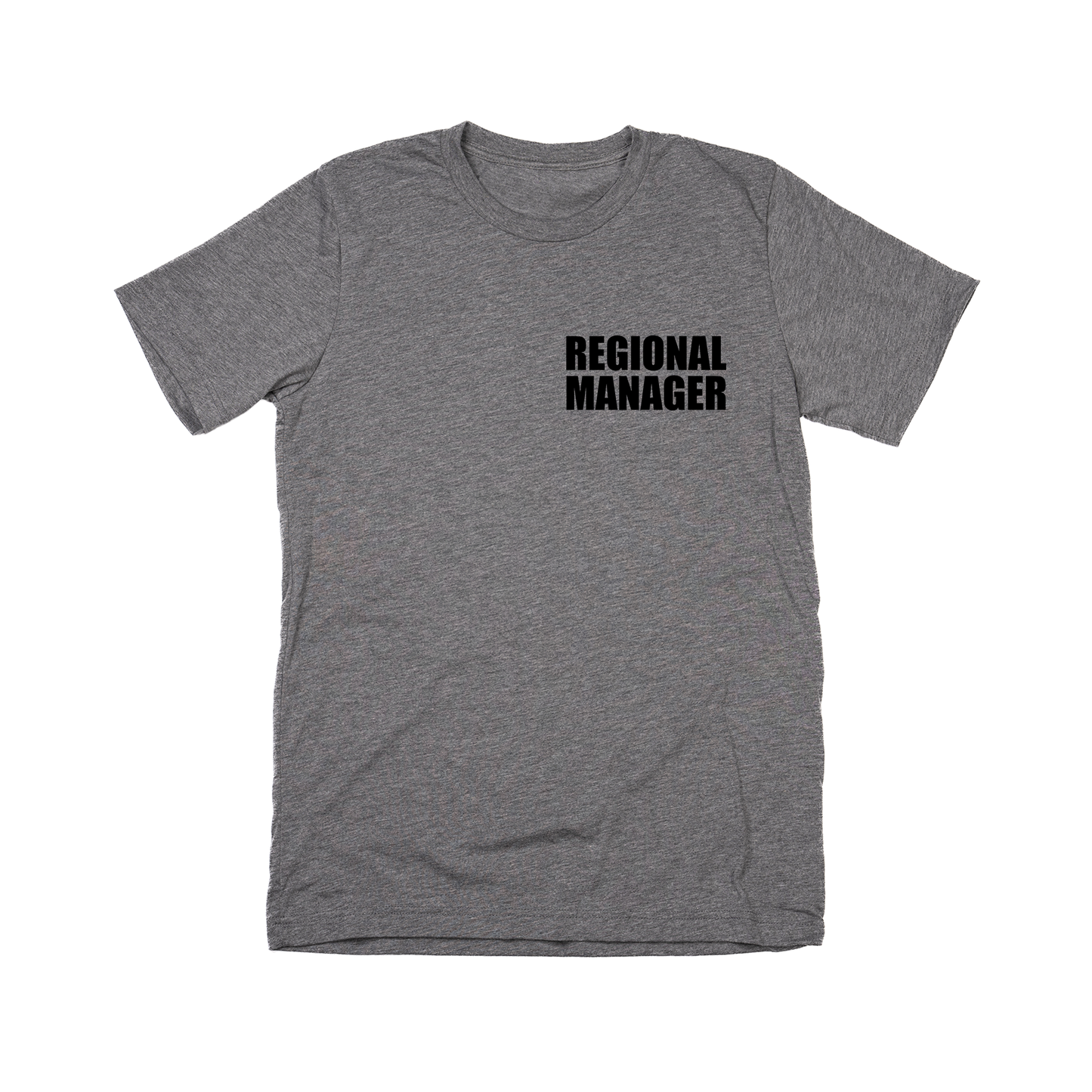 Regional Manager (Pocket, Black) - Tee (Gray)