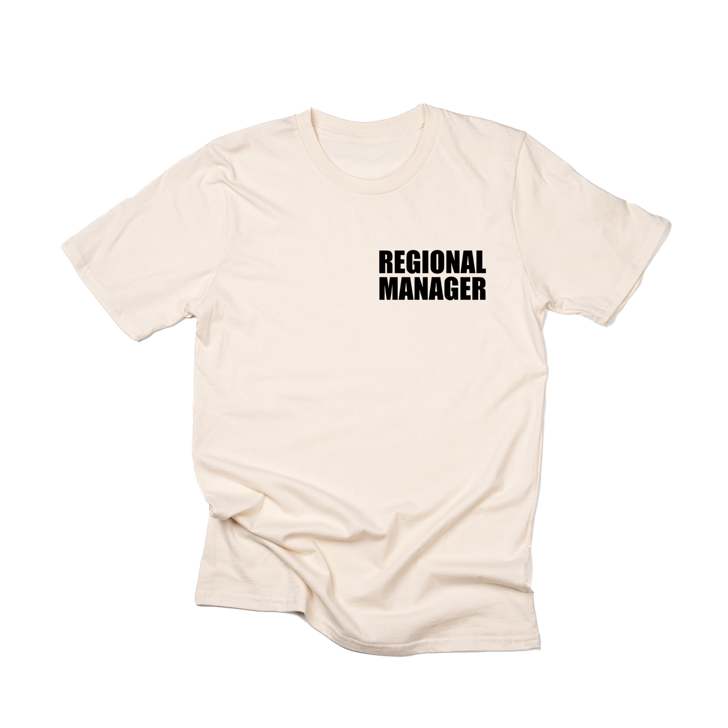 Regional Manager (Pocket, Black) - Tee (Natural)