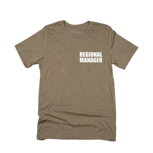 Regional Manager (Pocket, White) - Tee (Olive)