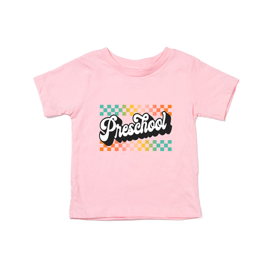 Retro Checkered Pick your Grade - Kids Tee (Pink)