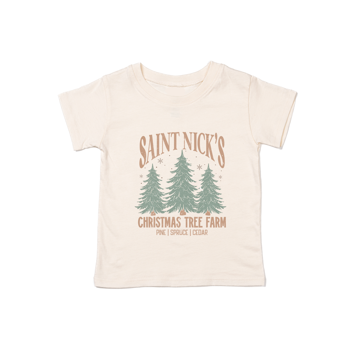 Saint Nick's Christmas Tree Farm - Kids Tee (Natural)