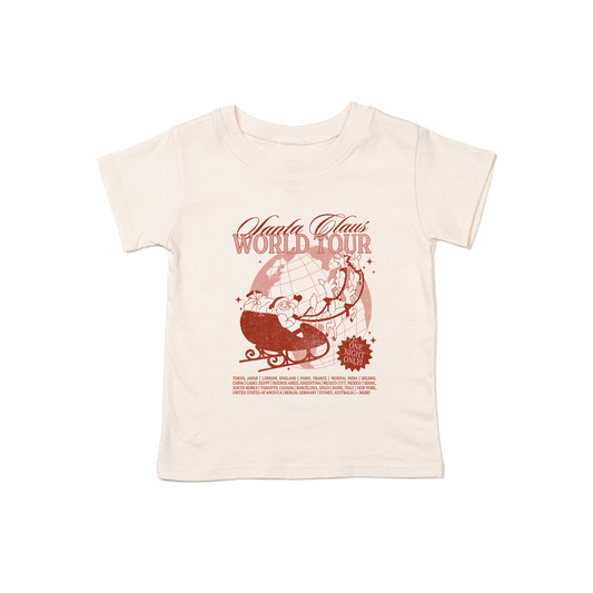 Santa Claus World Tour (Pink Version) - Kids Tee (Natural)