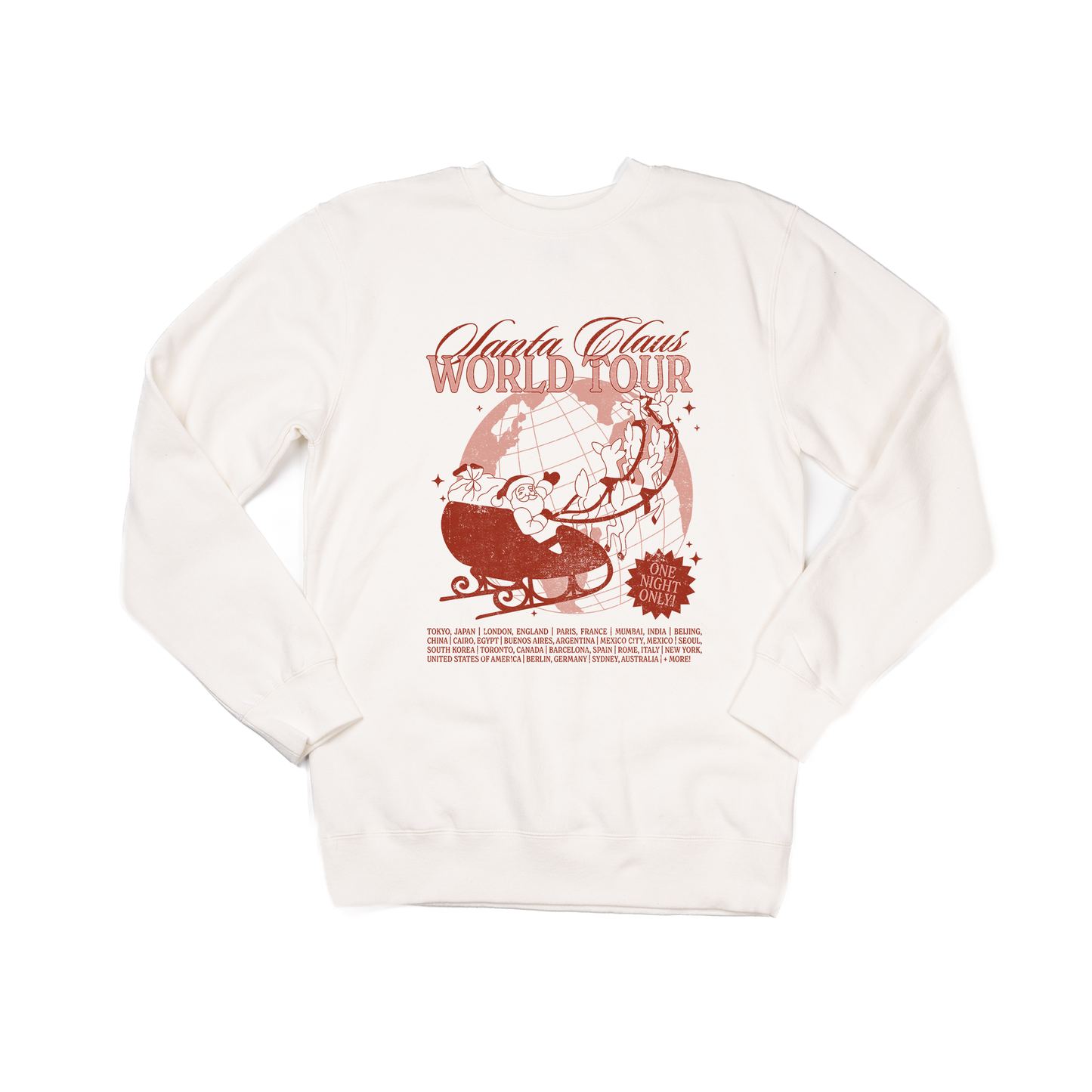 Santa Claus World Tour (Pink Version) - Sweatshirt (Creme)