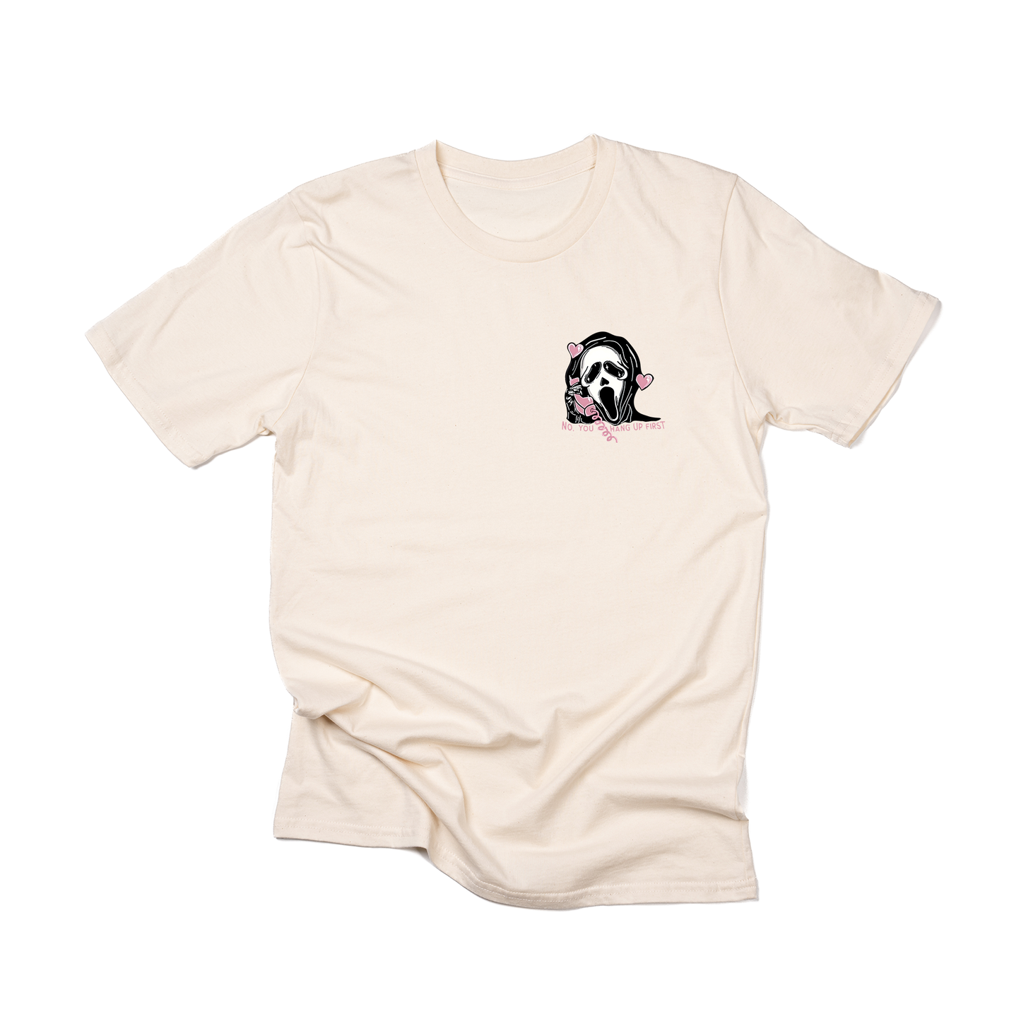 Scream Ghost Face No You Hang Up (Pocket) - Tee (Natural)