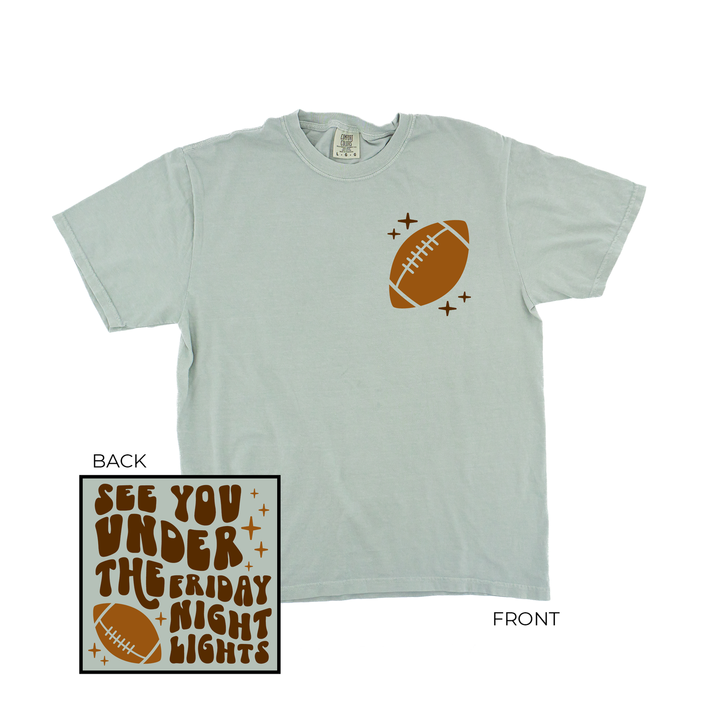 See You Under The Friday Night Lights (Front and Back) - Tee (Bay)