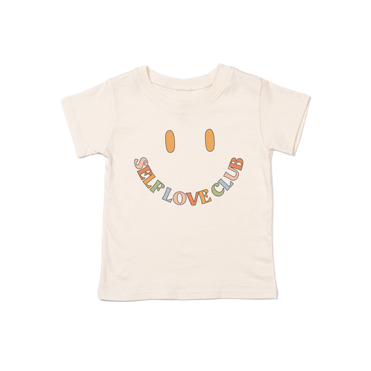 Self Love Club Smiley (Across Front) - Kids Tee (Natural)