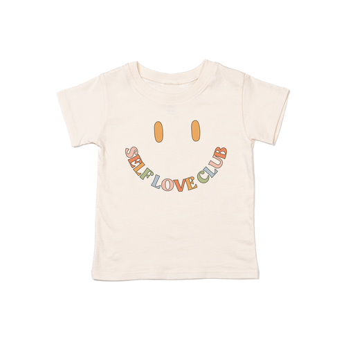 Self Love Club Smiley (Across Front) - Kids Tee (Natural)