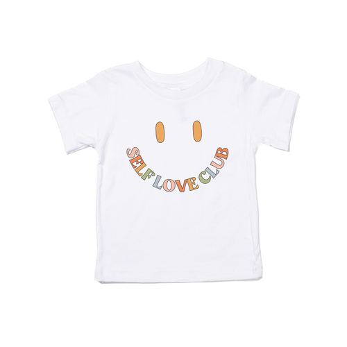 Self Love Club Smiley (Across Front) - Kids Tee (White)