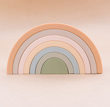 Silicone Rainbow Stacking Toy (Neutrals, 7pcs)