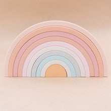 Silicone Rainbow Stacking Toy (Pastel Pinks, 10pcs)