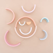 Silicone Rainbow Stacking Toy (Pastel Pinks, 10pcs)
