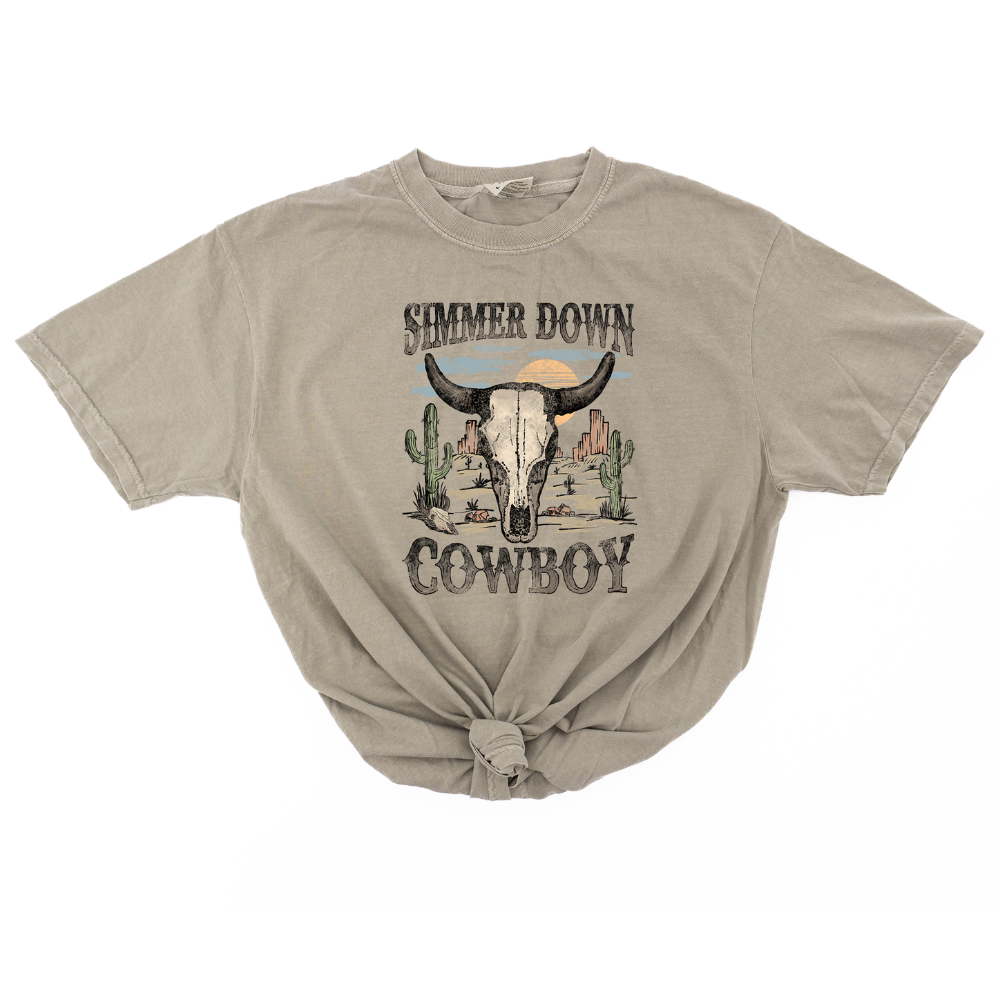 Simmer Down Cowboy - Tee (Sandstone)