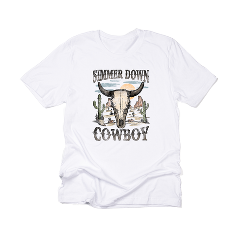 Simmer Down Cowboy - Tee (Vintage White)