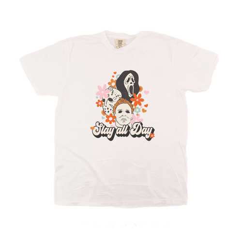 Slay All Day - Tee (Vintage White, Short Sleeve)