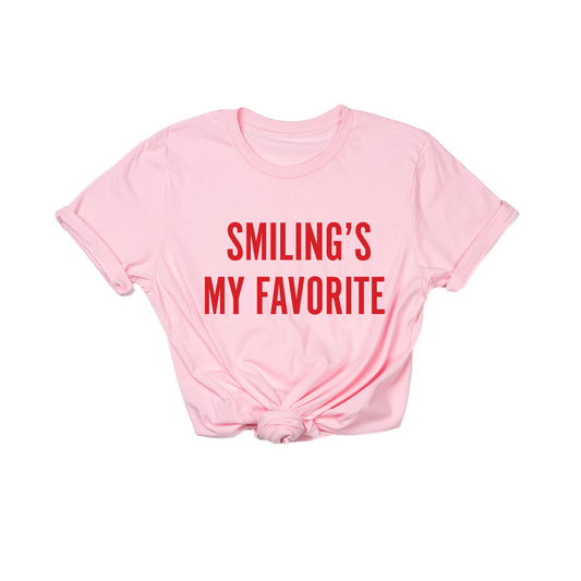 Smiling's My Favorite (Red) - Tee (Pink)