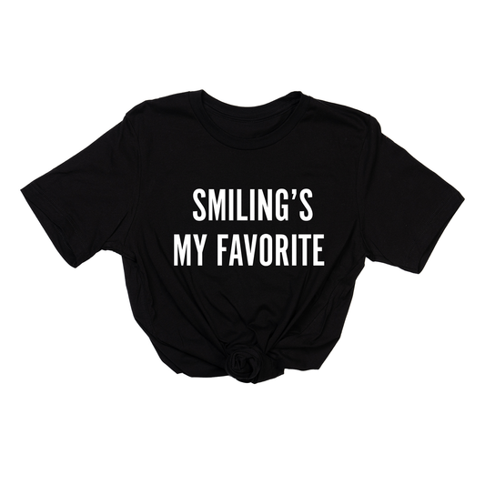 Smiling's My Favorite (White) - Tee (Black)