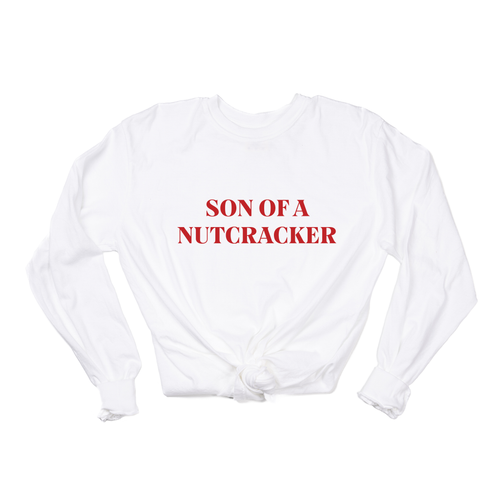 Son of a Nutcracker (Red) - Tee (Vintage White, Long Sleeve)