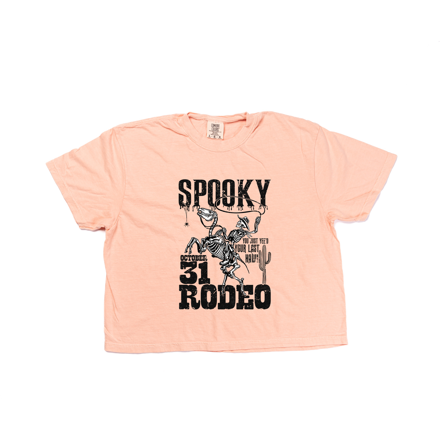 Spooky Rodeo - Cropped Tee (Peach)