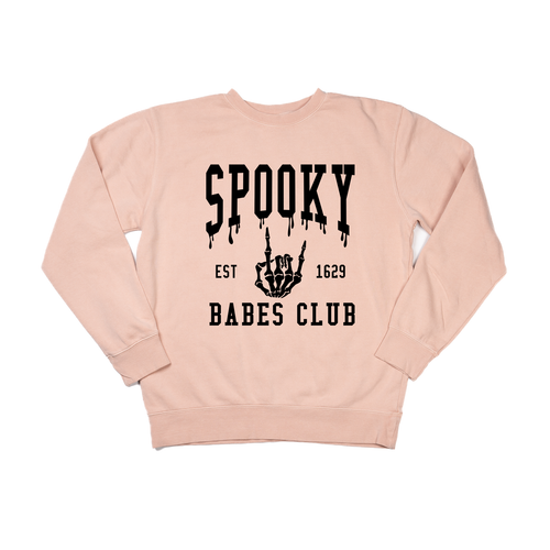 Spooky Babes Club (Black) - Sweatshirt (Dusty Peach)