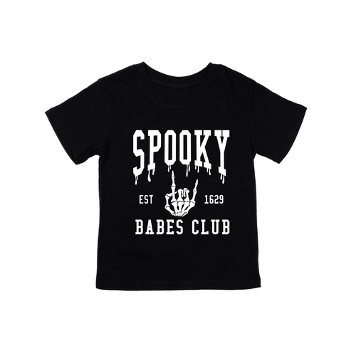 Spooky Babes Club (White) - Kids Tee (Black)