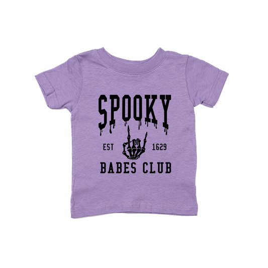 Spooky Babes Club (Black) - Kids Tee (Lavender)