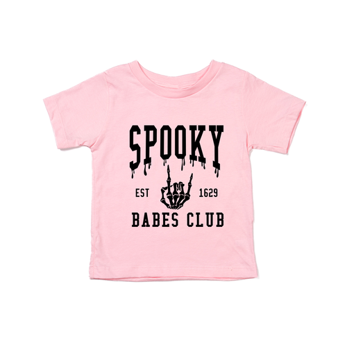 Spooky Babes Club (Black) - Kids Tee (Pink)