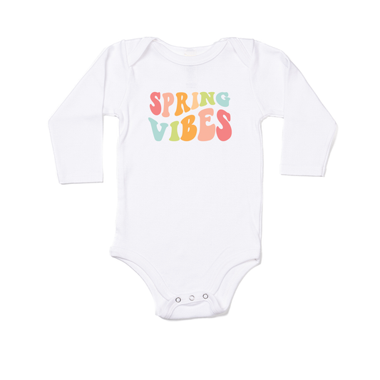 Spring Vibes - Bodysuit (White, Long Sleeve)