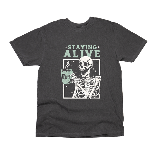 Staying Alive (Mint) - Tee (Smoke)