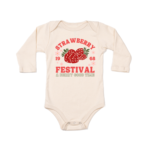 Strawberry Festival - Bodysuit (Natural, Long Sleeve)