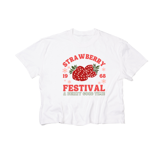 Strawberry Festival - Cropped Tee (White)