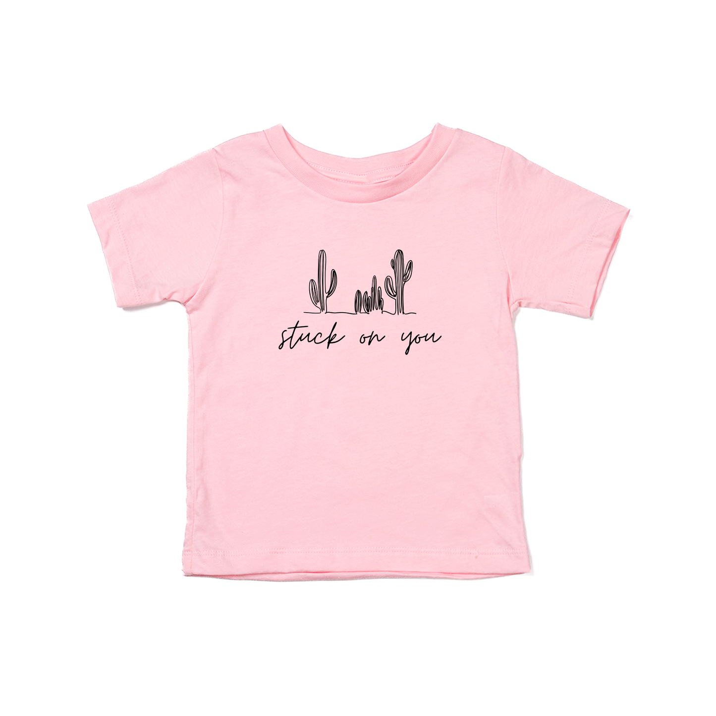 Stuck On You (Cactus) - Kids Tee (Pink)