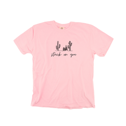 Stuck On You (Cactus) - Tee (Pale Pink)