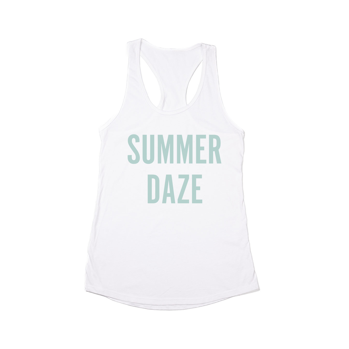 Summer Daze (Sky) - Women's Racerback Tank Top (White)