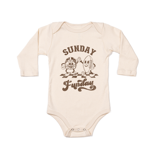 Sunday Funday Football Friends - Bodysuit (Natural, Long Sleeve)