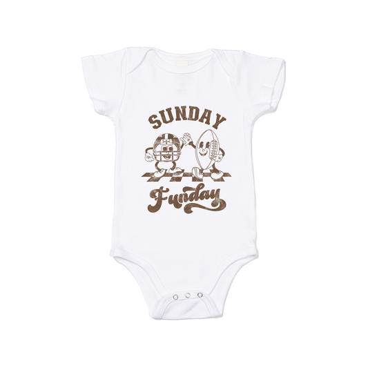 Sunday Funday Football Friends - Bodysuit (White, Short Sleeve)