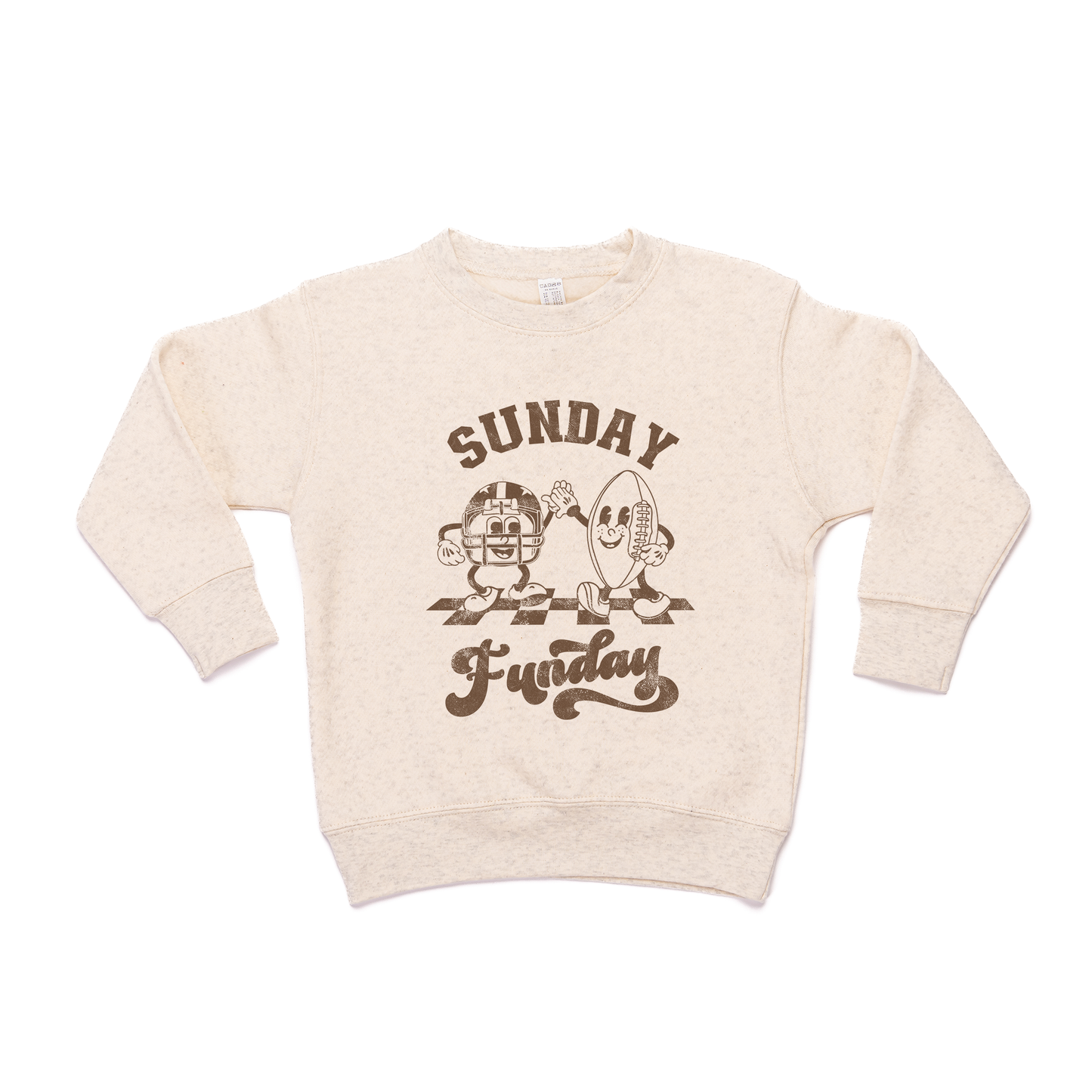 Sunday Funday Football Friends - Kids Sweatshirt (Heather Natural)