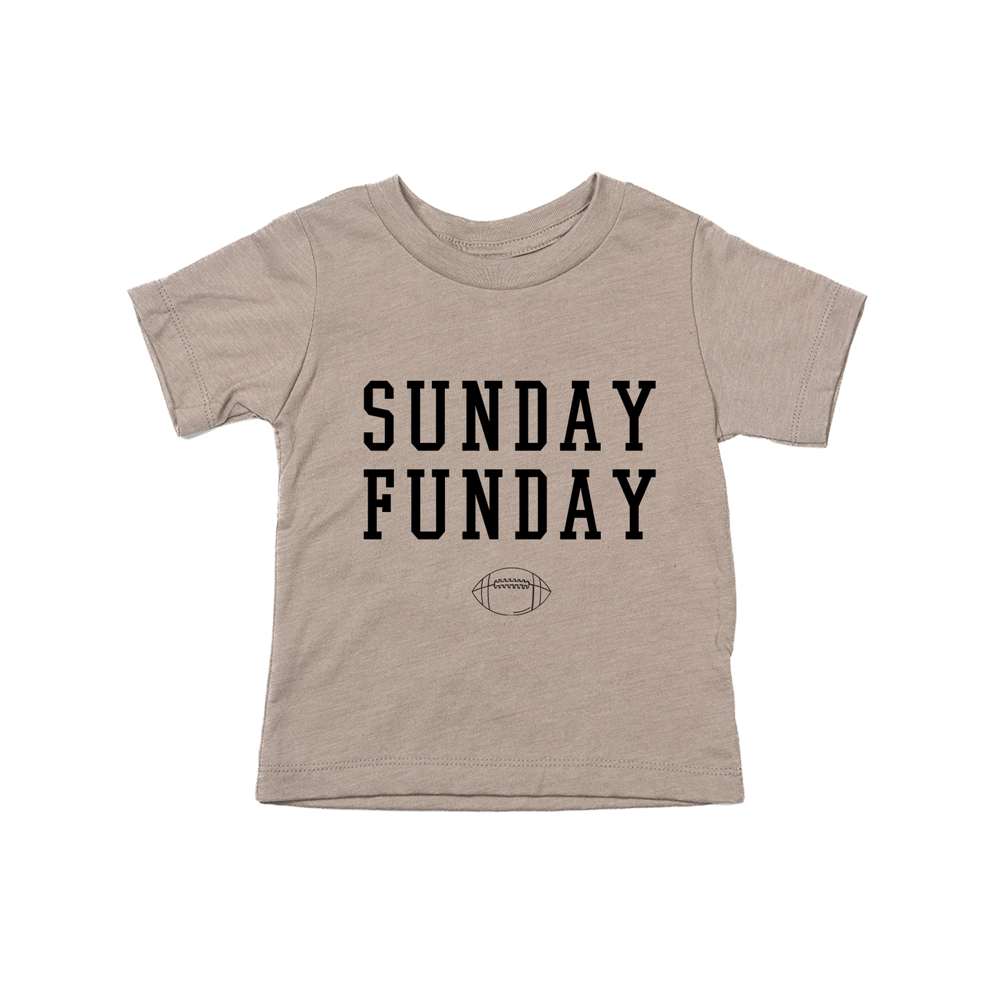 Sunday Funday (Black, Varsity) - Kids Tee (Pale Moss)