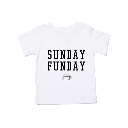 Sunday Funday (Black, Varsity) - Kids Tee (White)