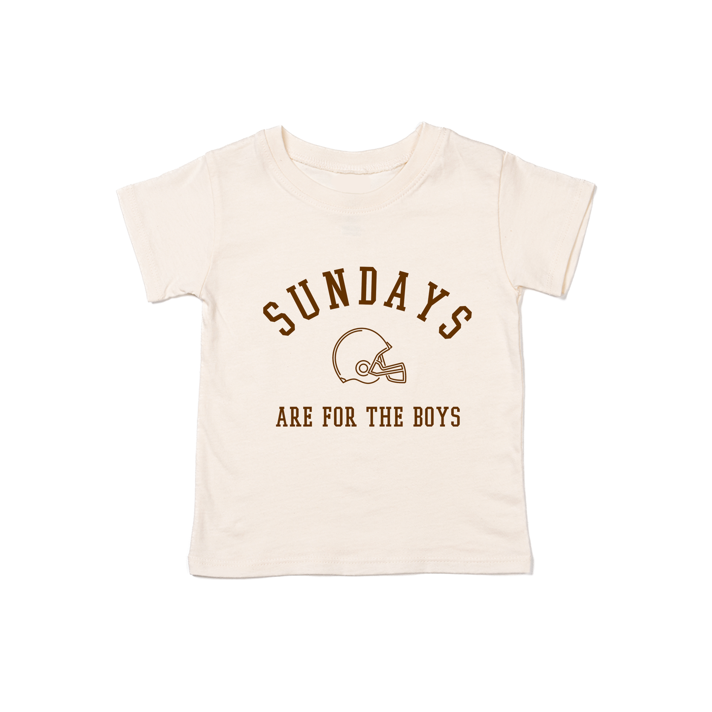 Sundays Are For The Boys (Brown) - Kids Tee (Natural)