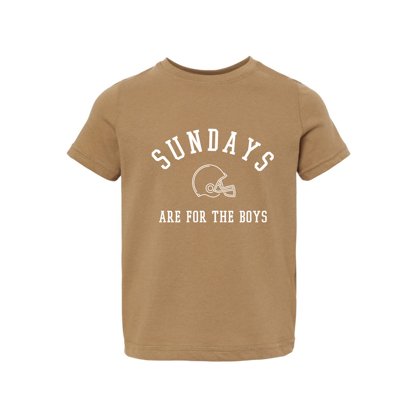 Sundays Are For The Boys (White) - Kids Tee (Coyote Brown)