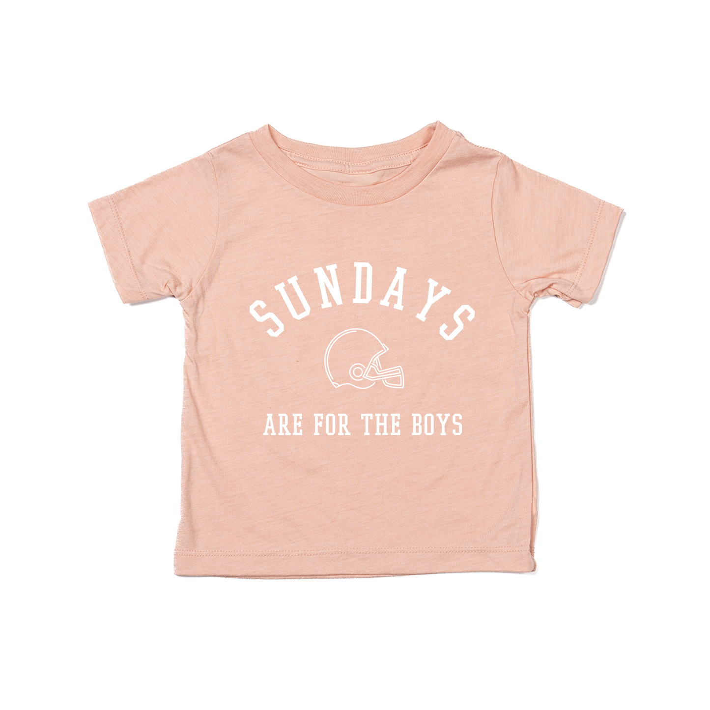 Sundays Are For The Boys (White) - Kids Tee (Peach)