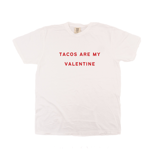 Tacos Are My Valentine (Red) - Tee (Vintage White, Short Sleeve)